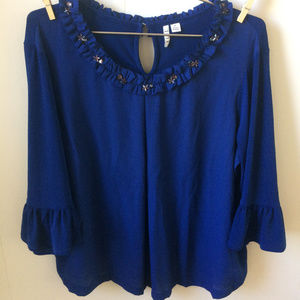 Royal blue Elle blouse